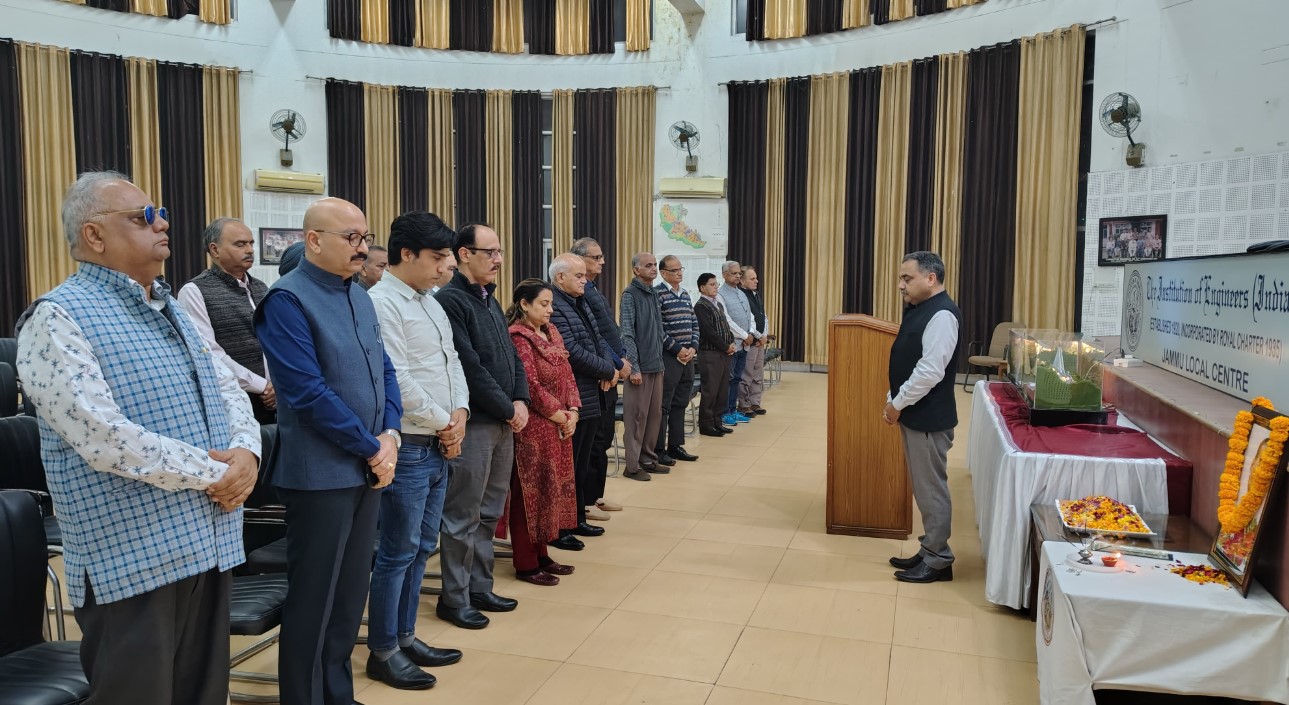  IEI Jammu holds condolence meeting in memory of Er. Braj Bhushan Sharma, FIE