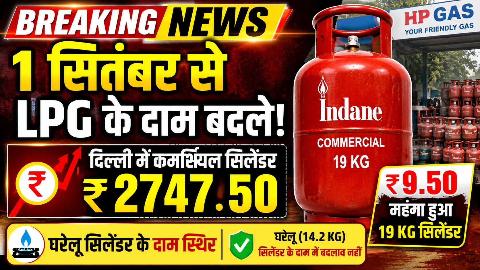 महगाई की मार ; 1 सितंबर से बदले LPG के दाम