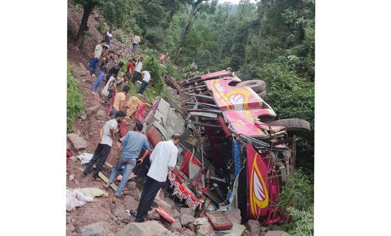 3 dead, 7 critically injured after bus carrying marriage party falls into gorge in Udhampur