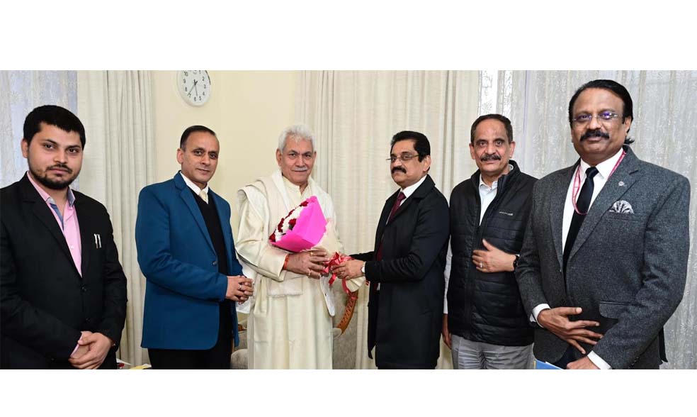 Former Minister, Members of Central Administrative Tribunal Jammu Bench call on Lt Governor