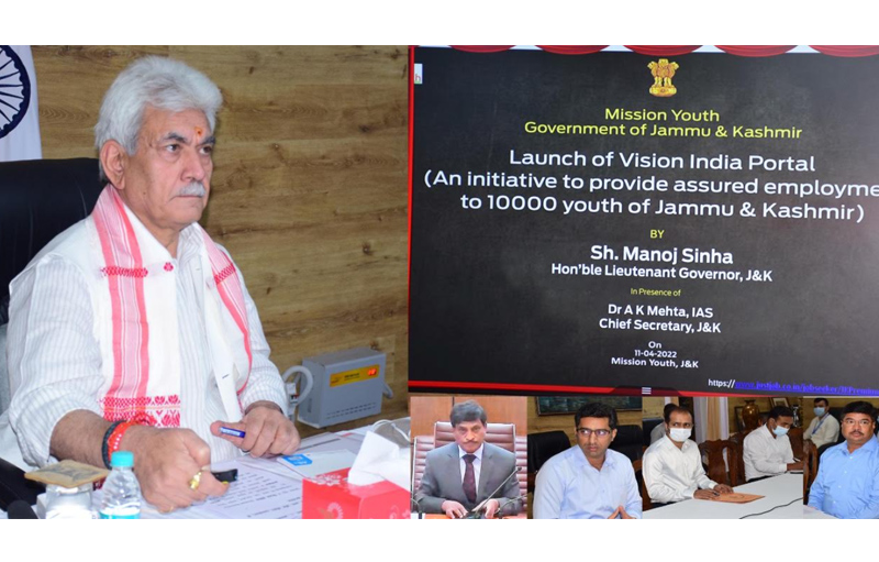 Lt Governor launches dedicated portal of Mission Youth to connect youth of J&K with the industry