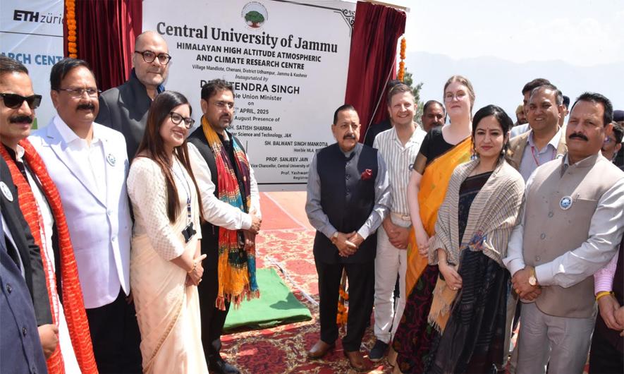 Dr Jitendra inaugurates Himalayan High Altitude Atmospheric, Climate Research Centre at Mandlote, Chenani