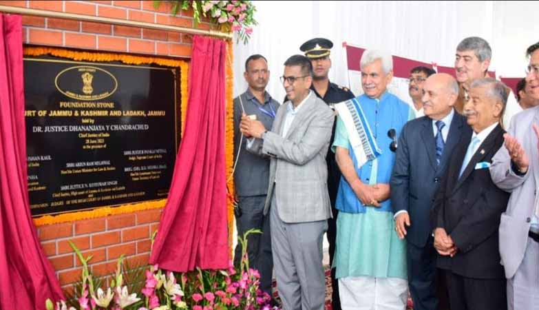 Chief Justice of India lays foundation stone for New High Court complex of J&K and Ladakh at Raika