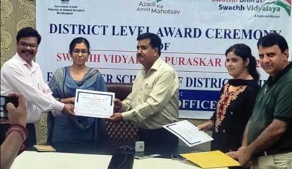 33 Jammu District schools bag Swachh Vidyalaya Puraskar -2021-22