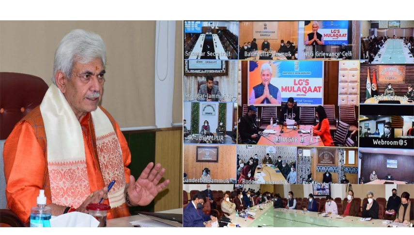   Lt Governor interacts with applicants of JK-IGRAMS