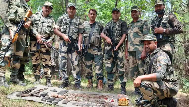 Ahead of I- Day celebrations, terrorist hideout busted by BSF in J&K's Poonch, huge cache of arms seized