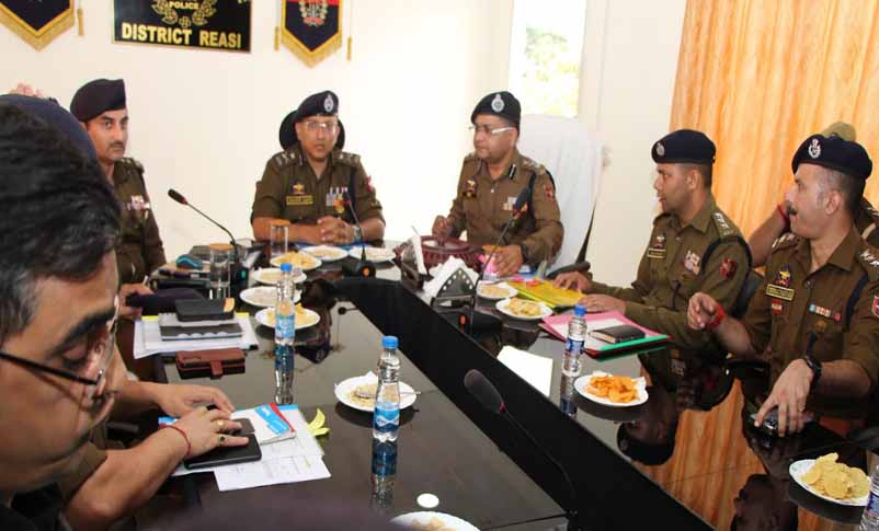 IGP Jammu Zone visits Reasi district review meeting for Crime, law & order