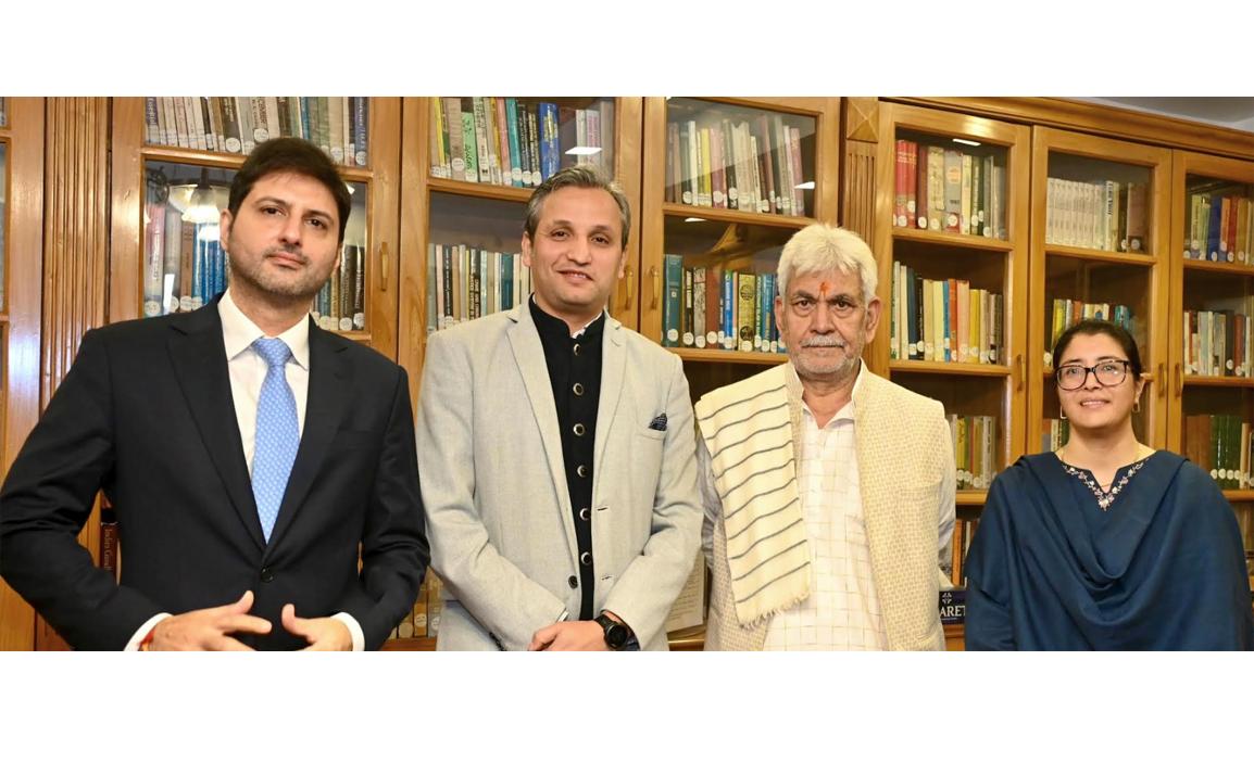 LG Manoj Sinha Interacts with 2011-Batch IFS Officers at Lok Bhavan, Srinagar