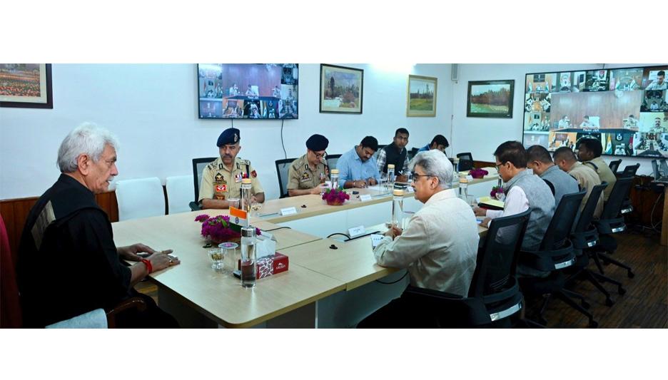 LG Manoj Sinha Chairs High-Level Security Review, Orders Stronger Anti-Terror Operations