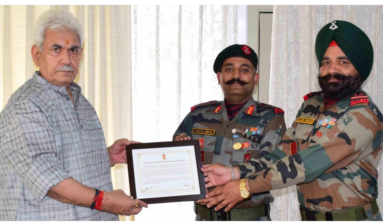 5th Battalion of the Jammu & Kashmir Light Infantry conferred with Lt Governor’s Unit Citation