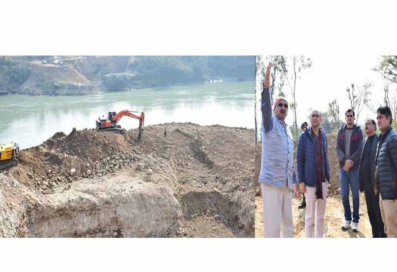 Bhupinder Kumar inspects progress on Jammu-Akhnoor four laning Project