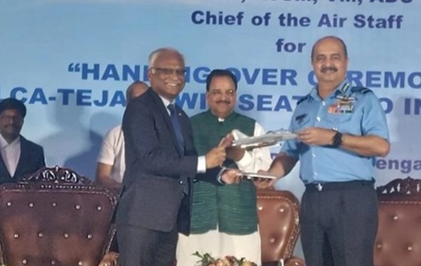 Indian Air Force receives first LCA Tejas trainer aircraft from HAL