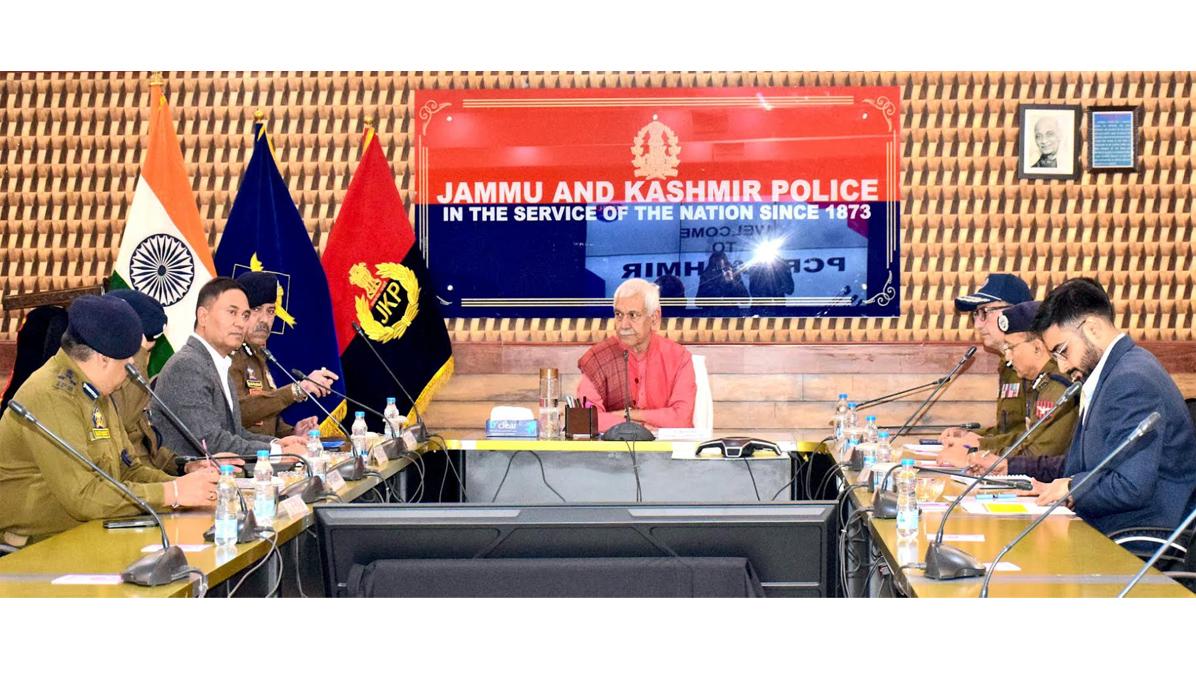 Lieutenant Governor reviews law & order situation at a high-level meeting at PCR Kashmir