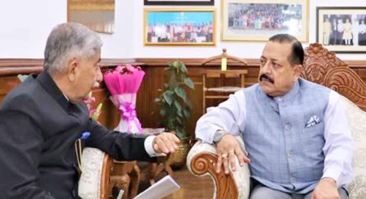 Lt. Governor of Ladakh calls on Union Minister Dr Jitendra Singh and discussed development issues