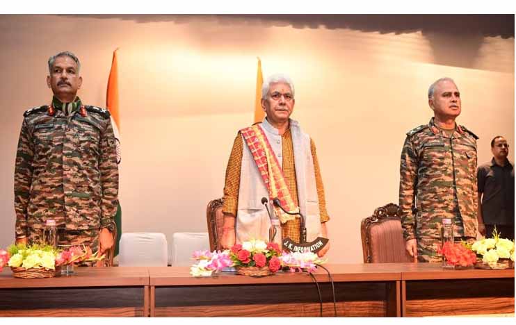 Lt Governor interacts with officers of Higher Command Course-52