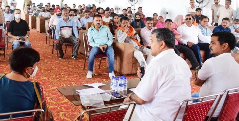 MP Jugal Kishore inspects development works at SAGY village Palli