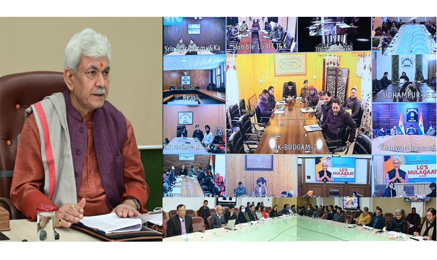 Lt Governor interacts with citizens during Live Public Grievance Hearing