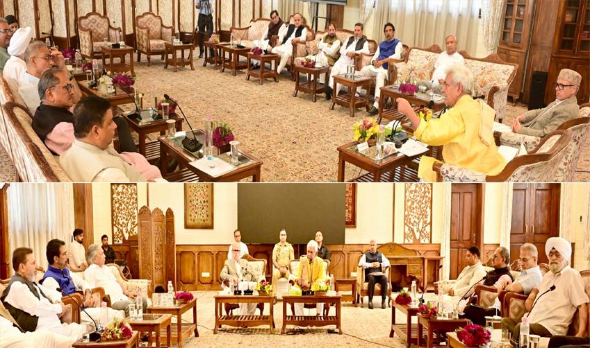 Lieutenant Governor meets Political Leaders, discusses preparations for Shri Amarnath Ji Yatra