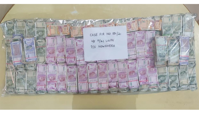 Rajouri Police seized Rs 1.64 Crores linked with narcotics trade