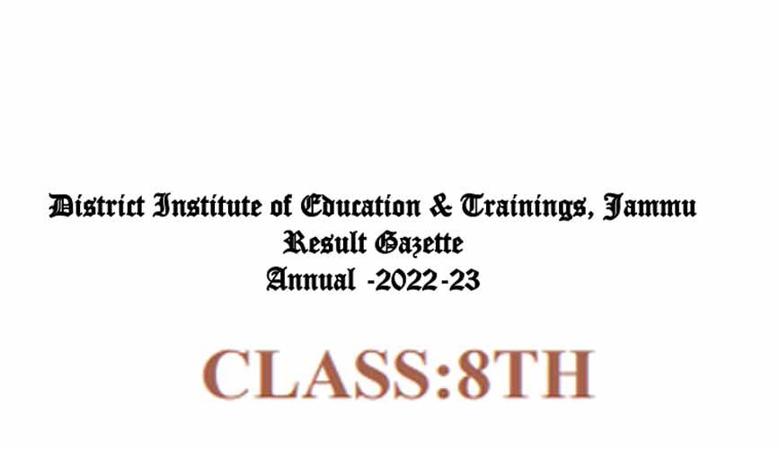 1.7 Lakh students with 96.6% pass J&K Middle Standard Exam