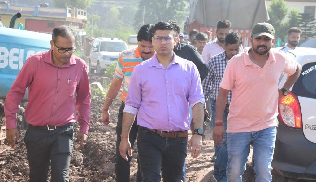 DC inspects Progress of NH144A Widening Project in Rajouri
