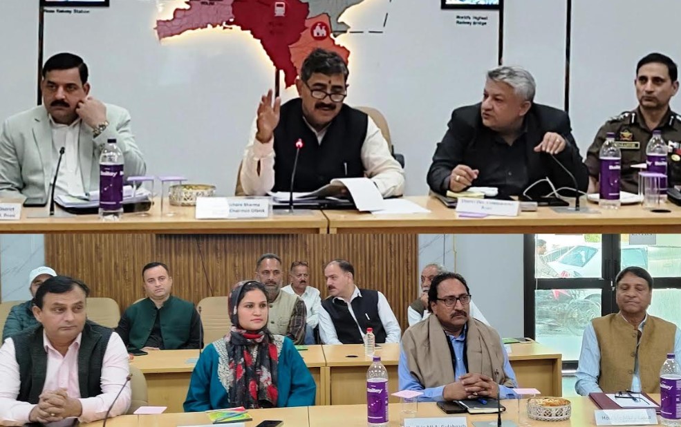 MP Jugal Kishore Sharma chairs DISHA meeting in Reasi, emphasizes on fast-tracking developmental projects across Reasi