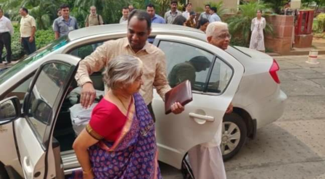 Nirmala Sitaraman's parents reach Parliament to see their Daughter create history 