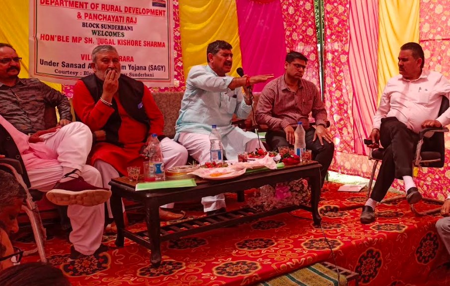 MP Jugal Kishore inspects development works at SAGY village Patrara