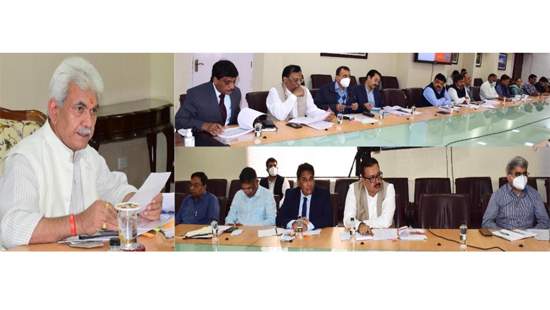 Lt Governor chairs meeting of Administrative Secretaries, DCs, SPs