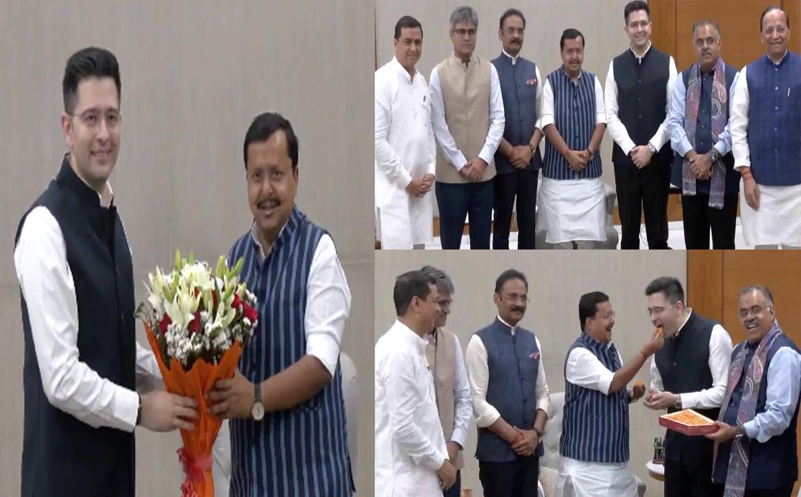 Raghav Chadha, Ashok Mittal, Sandeep Pathak join BJP in presence of Nitin Nabin