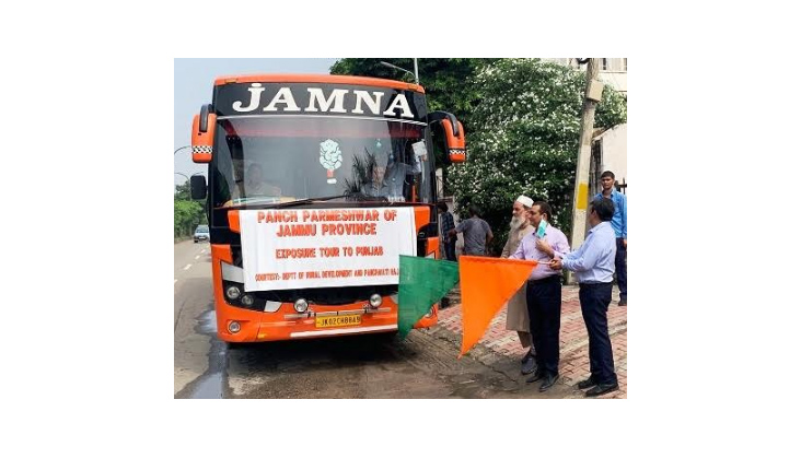 Group of J&K Sarpanches flagged off for exposure tour  