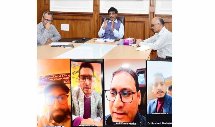Chief Secretary interacts with visiting officers and PRIs, emphasizes saturation of self-employment schemes