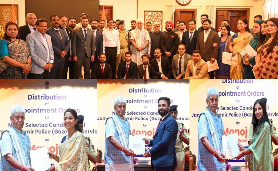 Lieutenant Governor Presents Appointment Letters to Newly Appointed JKPS Officers
