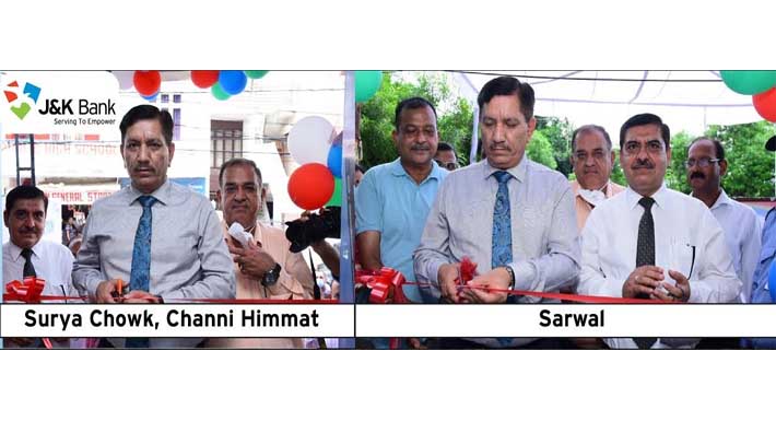 J&K Bank opens 2 new ATMs in Jammu city