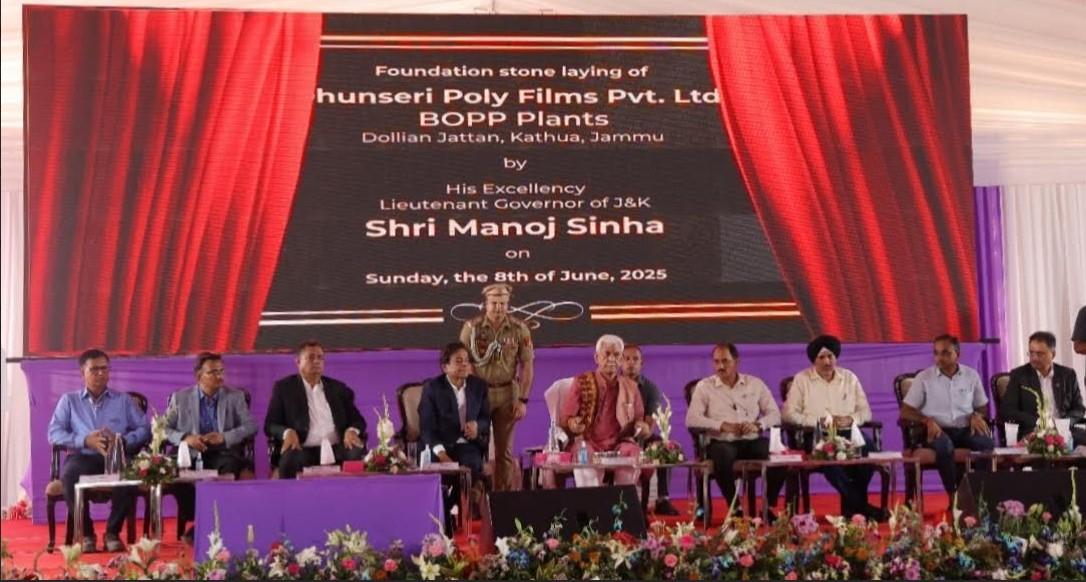 Lieutenant Governor lays Foundation Stone of Dhunseri Polyfilm Ltd Industrial Unit in Kathua’s Dohlian Jattan Village