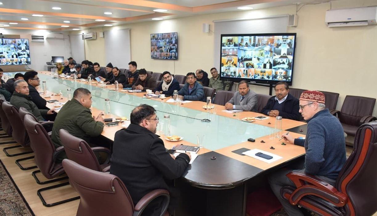 CM Omar Abdullah reviews situation after severe wind storms & snowfall across J&K