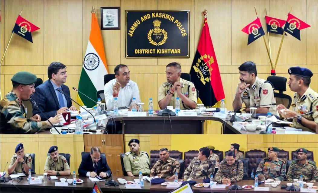 Div Com Jammu, IGP review law & order situation in Kishtwar