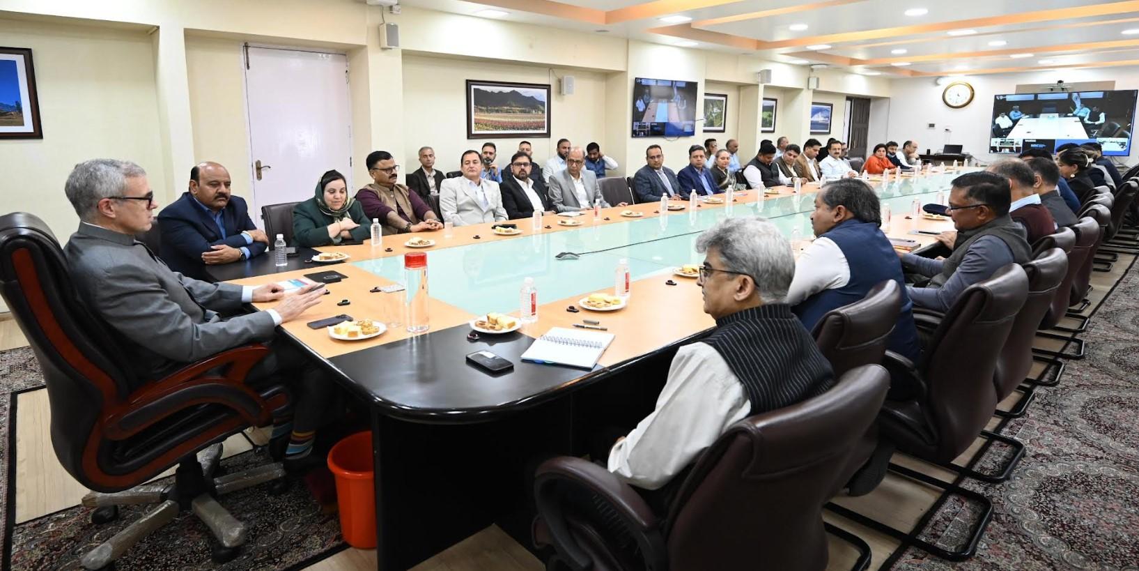 CM Omar Abdullah Chairs high-level meeting on functioning of offices at Civil Secretariat Srinagar