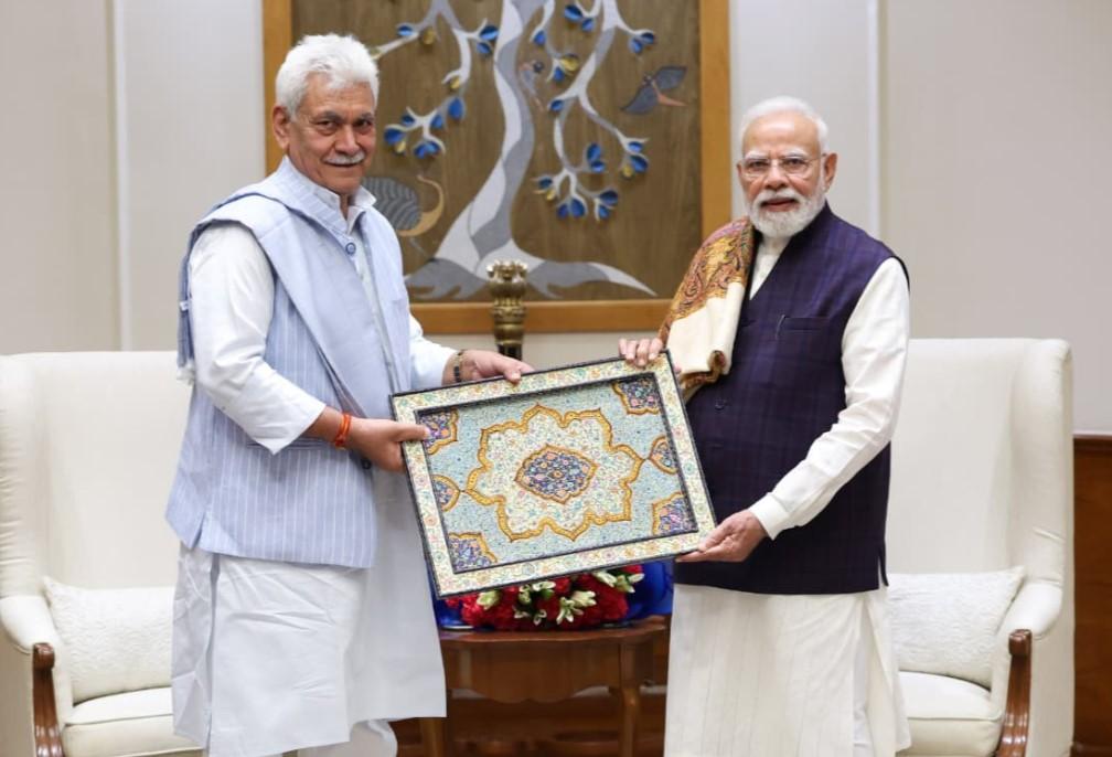 J&K Lieutenant Governor Manoj Sinha met Prime Minister Narendra Modi