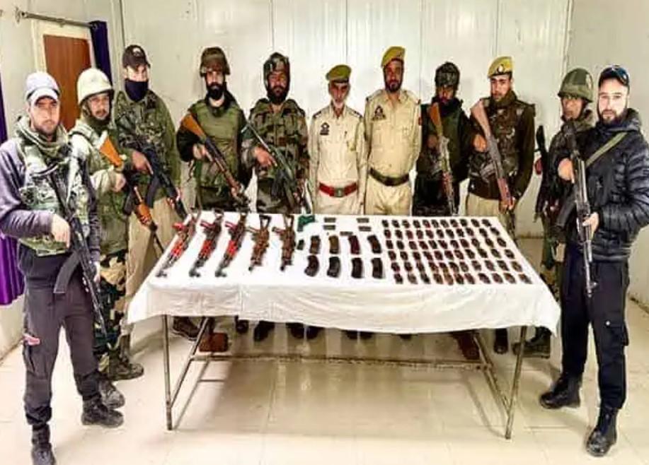 Terrorist hideout busted in Machil; major cache of arms and ammunition recovered