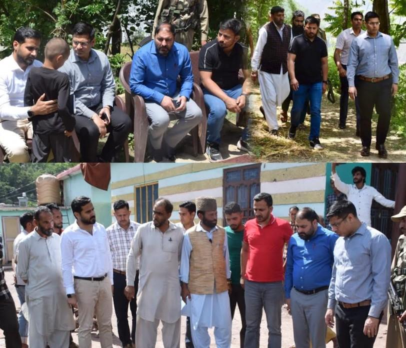 DC Poonch visits shelling hit areas in Mandi and Haveli, assesses damage to property