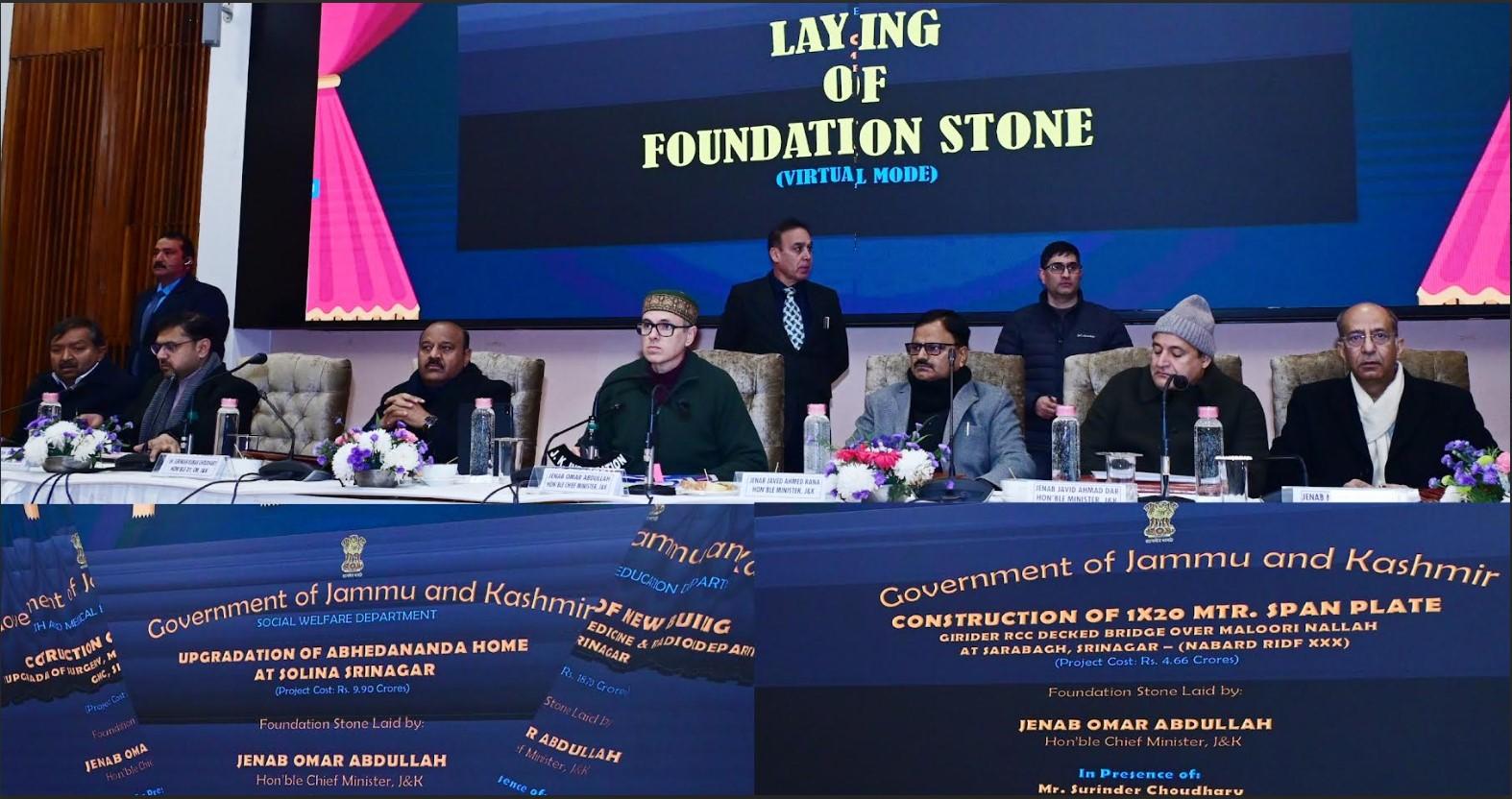 CM Omar Abdullah e-inaugurates, lays foundation stones of ₹37.92 crore projects in Srinagar