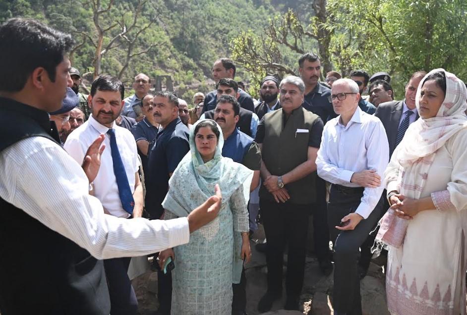 Omar Abdullah reviews relief, restoration efforts during his third visit to Ramban