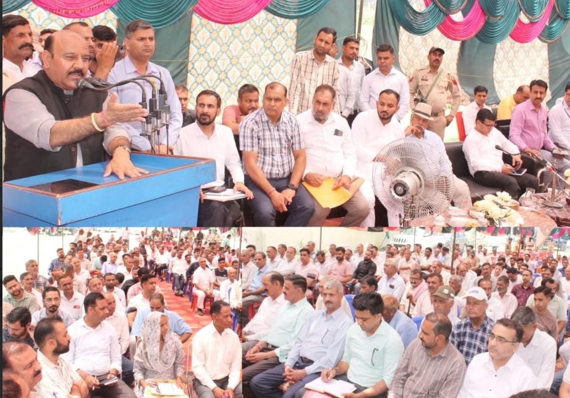 Dy CM holds public outreach camp at Panchayat Bhawani-A, Nowshera