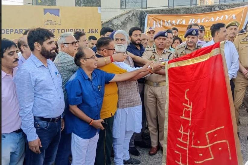 IGP Jammu flags off  Mata Kheer Bhawani Yatra