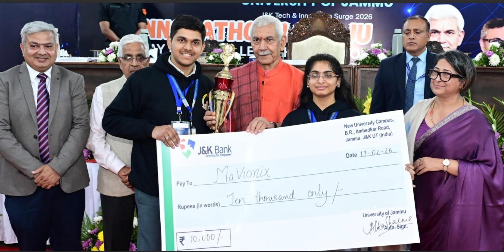 Lieutenant Governor attended valedictory function of 48-hour National-level Hackathon “Innovathon 1.0” at Jammu University