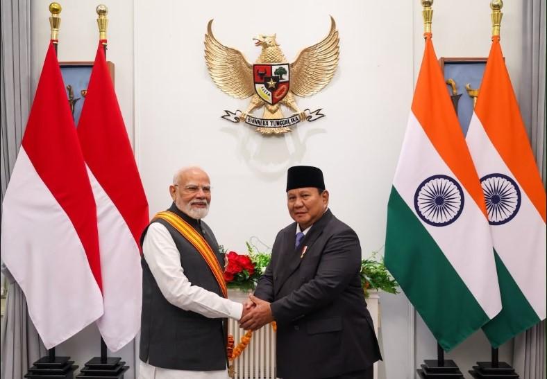 PM Modi conferred with Indonesia's highest civilian honour 'Bintang Adipurna' by President Subianto