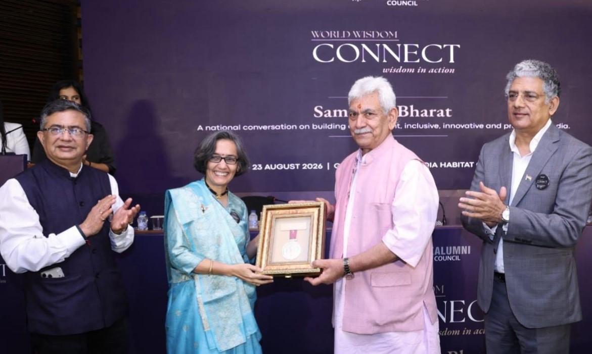 Lieutenant Governor addressed World Wisdom Forum & shared his Vision for Viksit Bharat