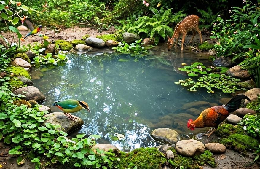 Jammu Tawi Golf Course promotes Biodiversity through New Water Bodies, Bird-Feeding Points