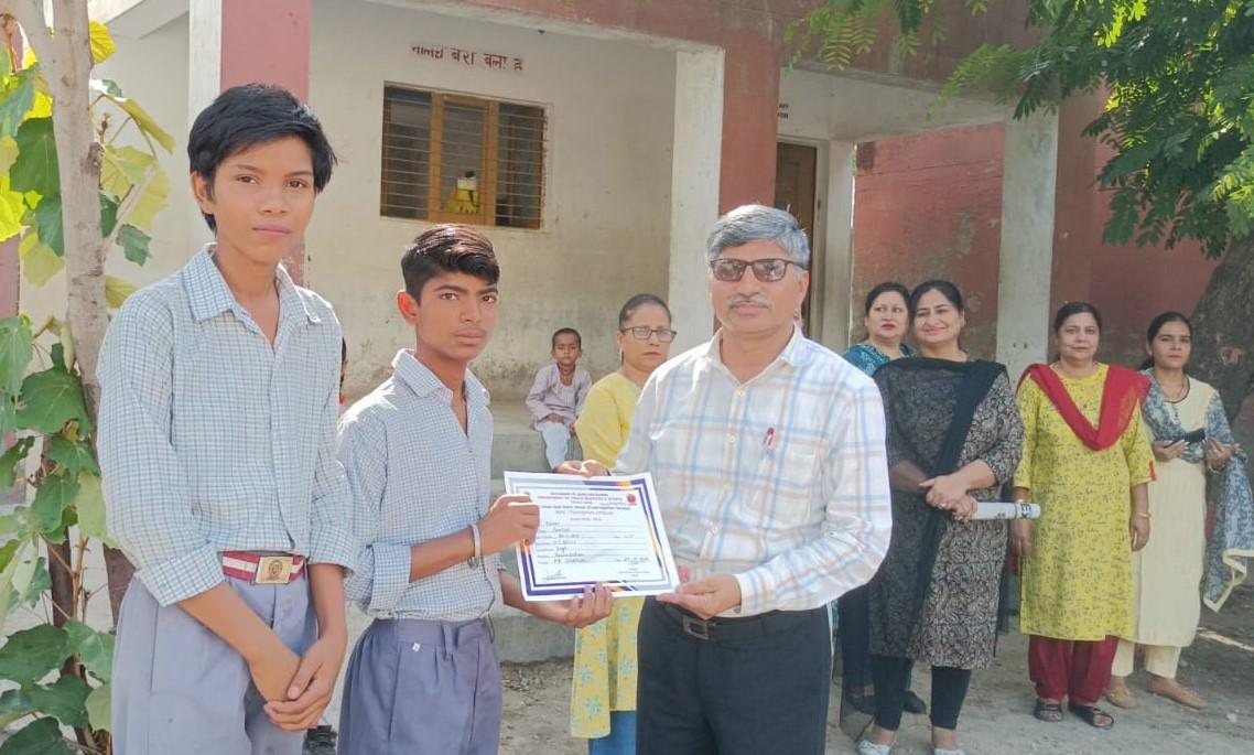 Yoga Champions Honoured at Govt High School Deeli